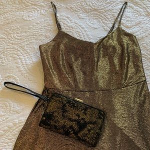 Gold and Black Dress